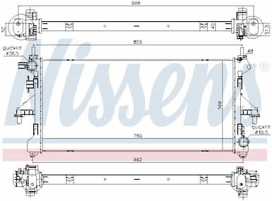 Radiators, Motora dzesēšanas sistēma NISSENS 63567 5