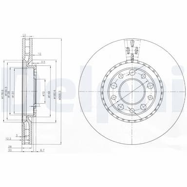 Bremžu diski DELPHI BG3951 1