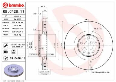 Bremžu diski BREMBO 09.C426.11 1