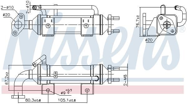 Radiators, Izplūdes gāzu recirkulācija NISSENS 989435 1