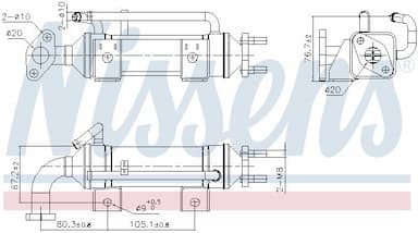 Radiators, Izplūdes gāzu recirkulācija NISSENS 989435 1