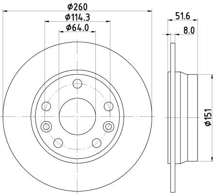 Bremžu diski HELLA 8DD 355 134-781 1