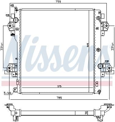 Radiators, Motora dzesēšanas sistēma NISSENS 646824 6