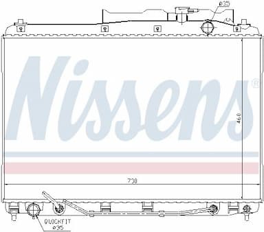 Radiators, Motora dzesēšanas sistēma NISSENS 67528 5