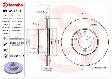 Bremžu diski BREMBO 09.A917.11 1