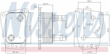 Eļļas radiators, Motoreļļa NISSENS 90967 5