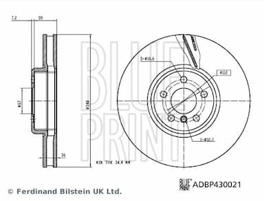 Bremžu diski BLUE PRINT ADBP430021 3