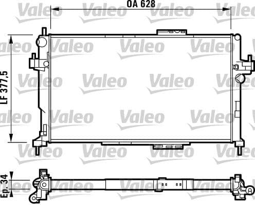 Radiators, Motora dzesēšanas sistēma VALEO 732824 1