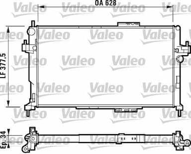 Radiators, Motora dzesēšanas sistēma VALEO 732824 1