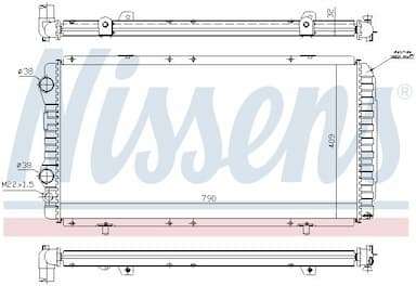 Radiators, Motora dzesēšanas sistēma NISSENS 61390A 6