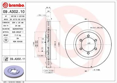 Bremžu diski BREMBO 09.A302.11 1