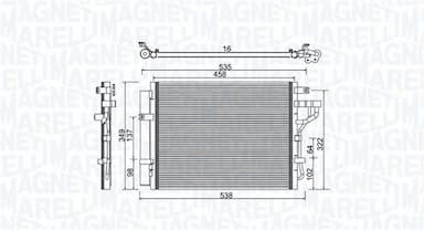 Kondensators, Gaisa kond. sistēma MAGNETI MARELLI 350203981000 2