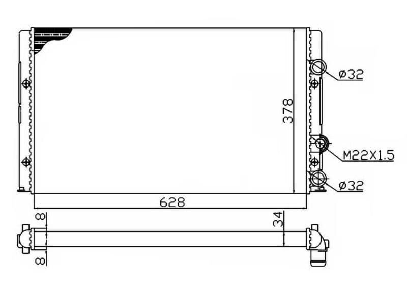 Radiators, Motora dzesēšanas sistēma NRF 50457A 1