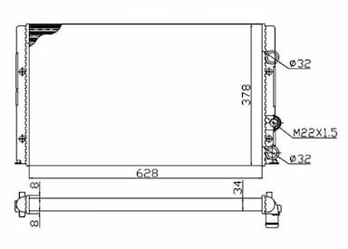 Radiators, Motora dzesēšanas sistēma NRF 50457A 1