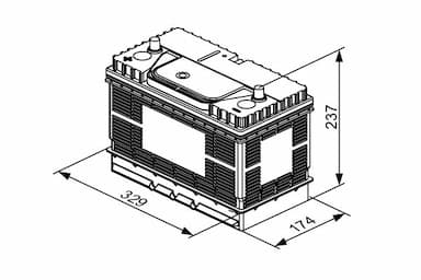 Startera akumulatoru baterija BOSCH 0 092 T30 500 1