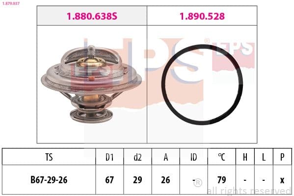 Termostats, Dzesēšanas šķidrums EPS 1.879.937 1