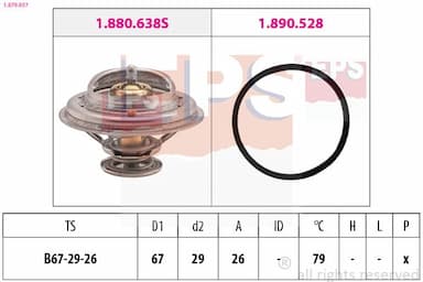 Termostats, Dzesēšanas šķidrums EPS 1.879.937 1