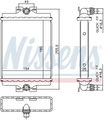 Radiators, Motora dzesēšanas sistēma NISSENS 606296 5