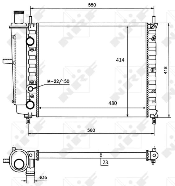 Radiators, Motora dzesēšanas sistēma NRF 58016 1