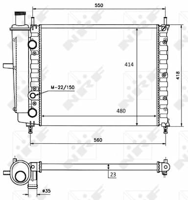 Radiators, Motora dzesēšanas sistēma NRF 58016 1