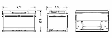 Startera akumulatoru baterija EXIDE EB712 2