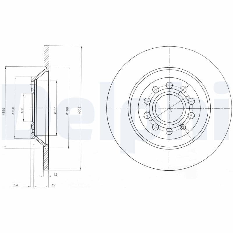 Bremžu diski DELPHI BG4088 1