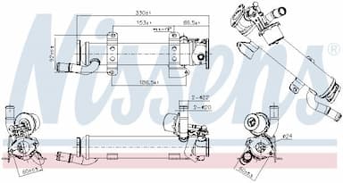 Radiators, Izplūdes gāzu recirkulācija NISSENS 989277 6