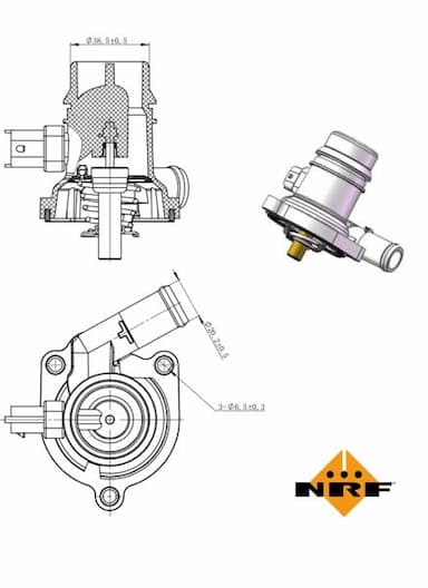 Termostats, Dzesēšanas šķidrums NRF 725025 5