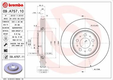 Bremžu diski BREMBO 09.A757.11 1