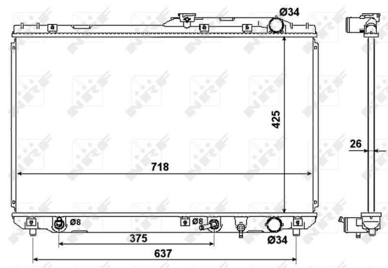 Radiators, Motora dzesēšanas sistēma NRF 53962 1