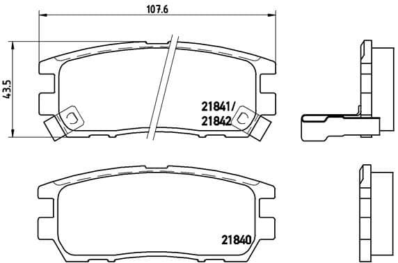 Bremžu uzliku kompl., Disku bremzes BREMBO P 54 018 1