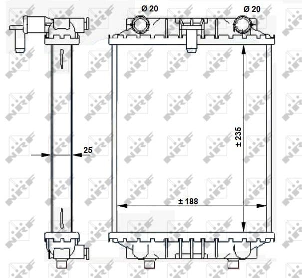 Radiators, Motora dzesēšanas sistēma NRF 59183 1