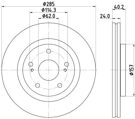 Bremžu diski HELLA 8DD 355 134-741 1