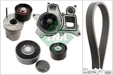 Ūdenssūknis + ķīļrievu siksnas komplekts Schaeffler INA 529 0369 30 1