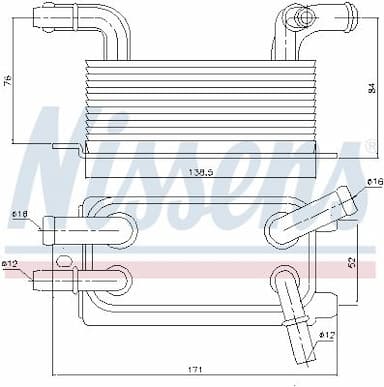 Eļļas radiators, Automātiskā pārnesumkārba NISSENS 90642 6