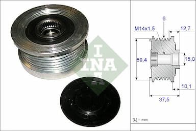 Ģeneratora brīvgaitas mehānisms INA 535 0110 10 1