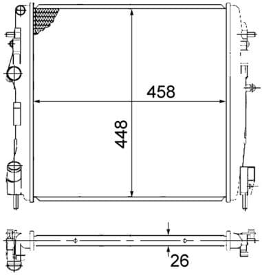 Radiators, Motora dzesēšanas sistēma MAHLE CR 1506 000S 2