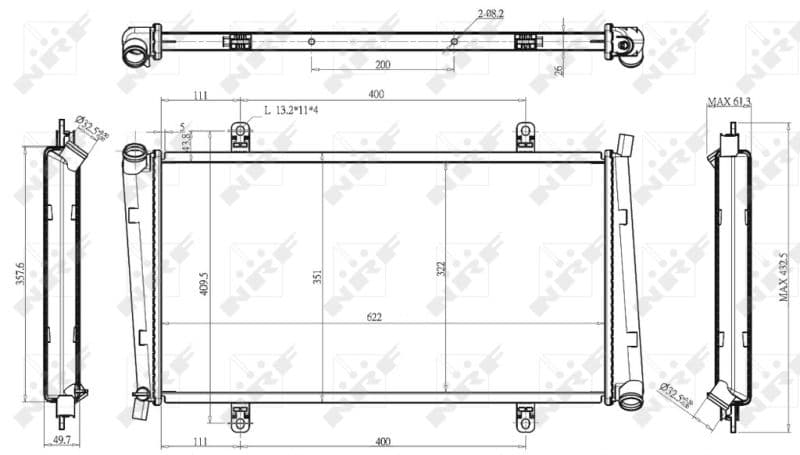 Radiators, Motora dzesēšanas sistēma NRF 53157 1