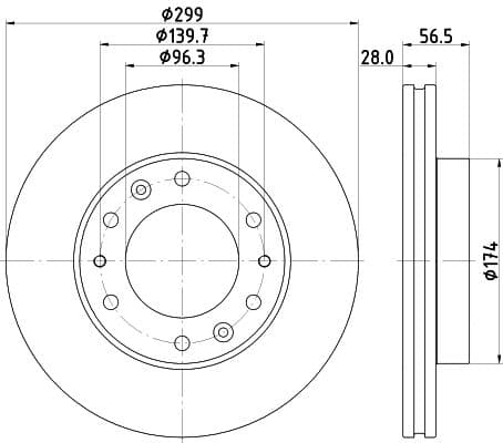 Bremžu diski HELLA 8DD 355 134-821 1