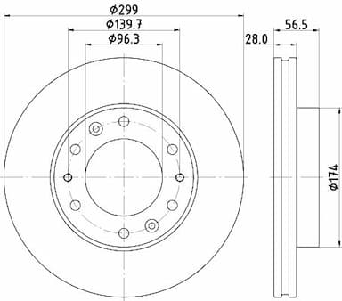 Bremžu diski HELLA 8DD 355 134-821 1