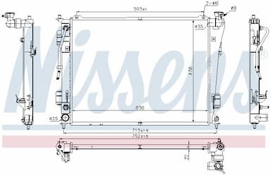 Radiators, Motora dzesēšanas sistēma NISSENS 675012 5