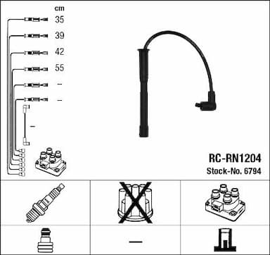 Augstsprieguma vadu komplekts NGK 6794 1