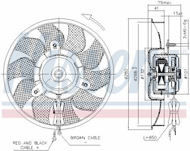 Ventilators, Motora dzesēšanas sistēma NISSENS 85548 5