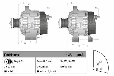 Ģenerators DENSO DAN1036 3