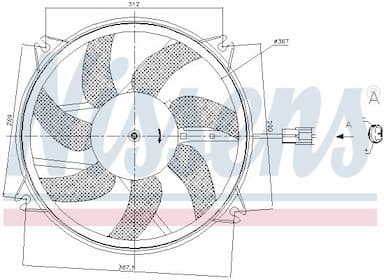 Ventilators, Motora dzesēšanas sistēma NISSENS 85886 6