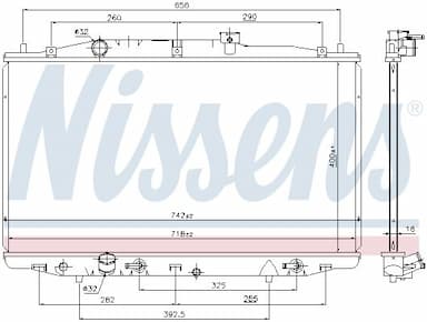 Radiators, Motora dzesēšanas sistēma NISSENS 69475 6