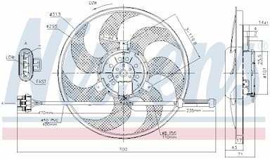 Ventilators, Motora dzesēšanas sistēma NISSENS 85775 6