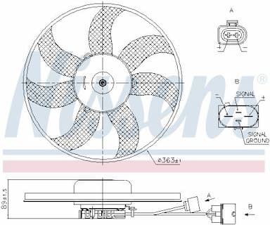 Ventilators, Motora dzesēšanas sistēma NISSENS 85678 7