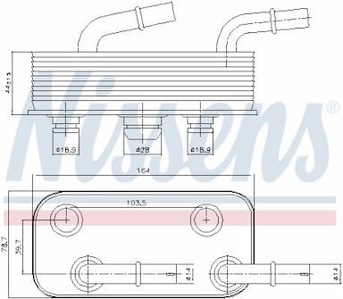 Eļļas radiators, Automātiskā pārnesumkārba NISSENS 90657 6