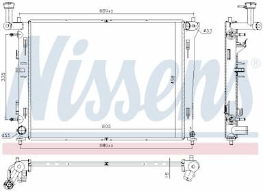 Radiators, Motora dzesēšanas sistēma NISSENS 66676 5